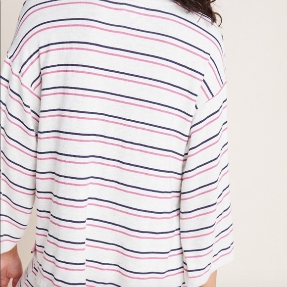 Anthropologie SUNDRY NEW Striped Wide Sleeve Hacci Soft Oversized Top - Picture 12 of 14
